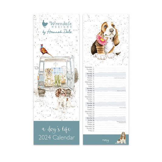 Wrendale Designs 2024 Calendar Slim A DOG'S LIFE