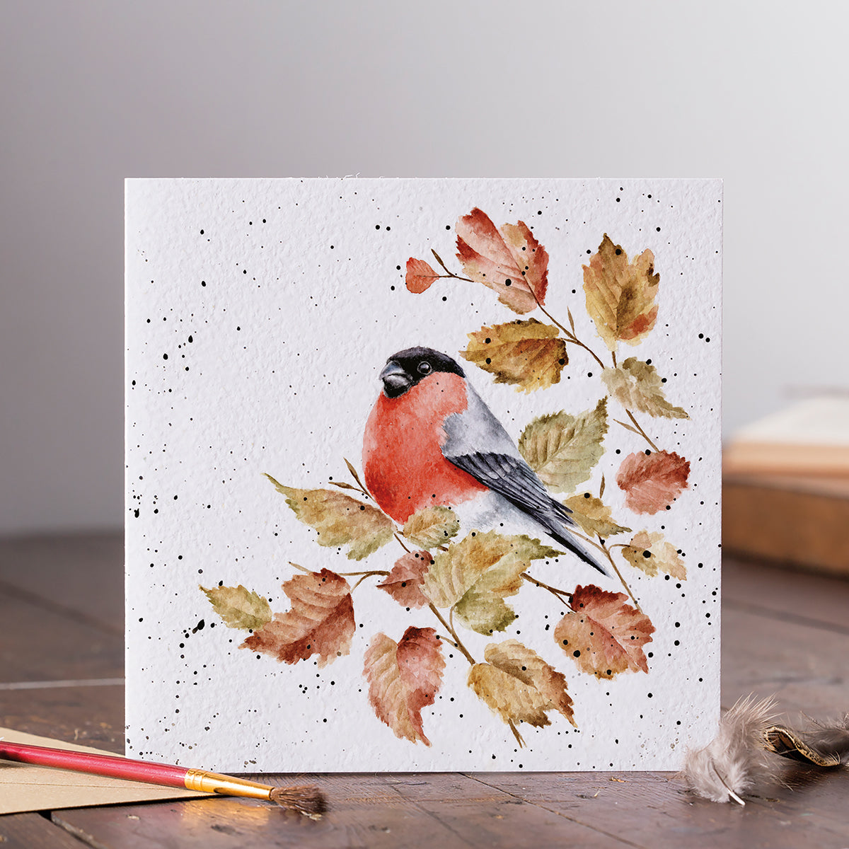 Wrendale Designs card Country Set BOLD & BEAUTIFUL bullfinch