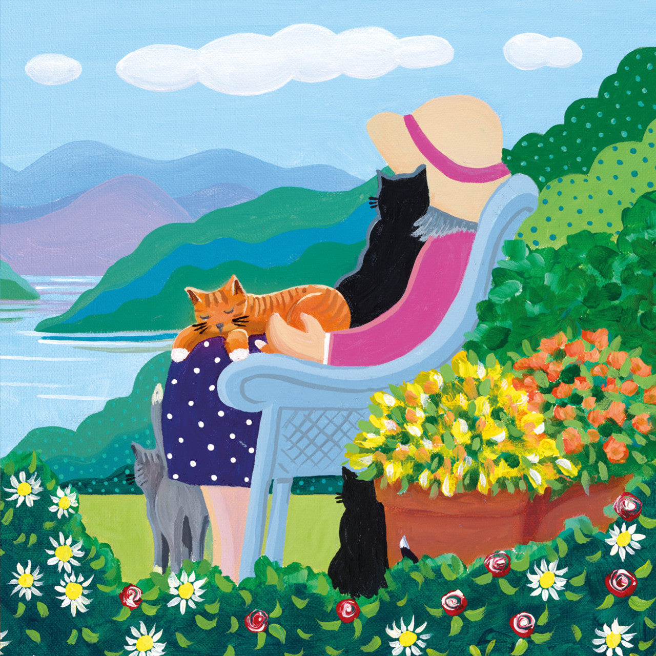 The Eco-friendly card CATS LADY and CHAIR