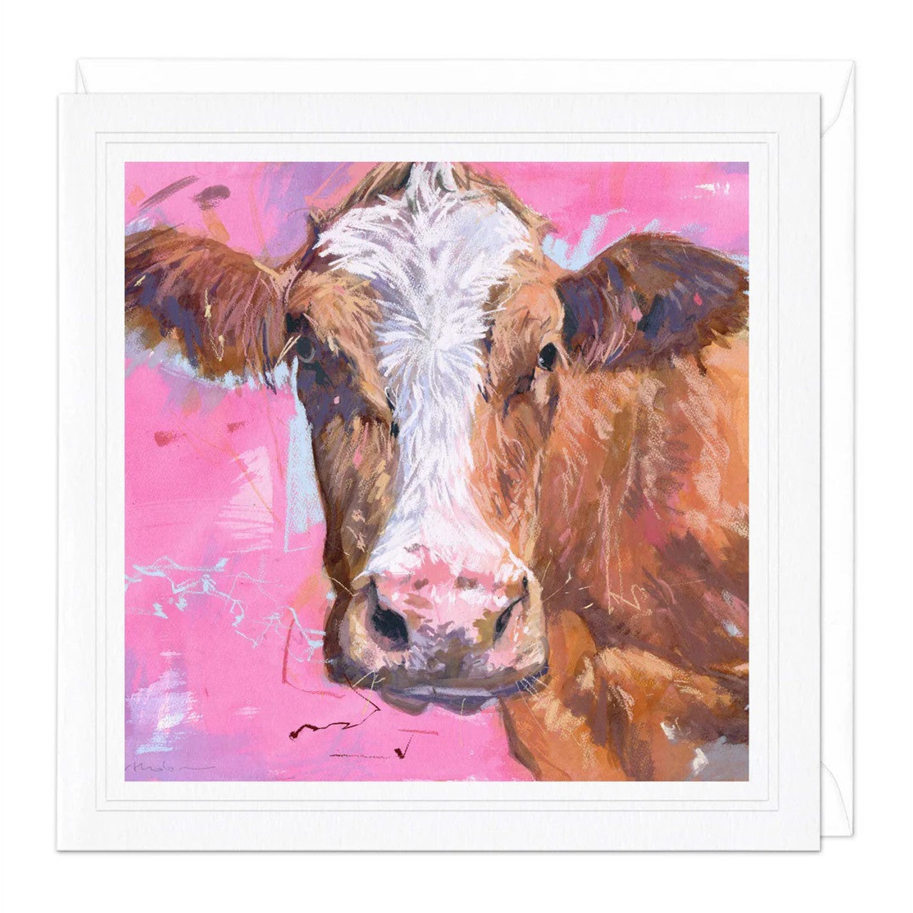 Whistlefish card AYRSHIRE COW daisy