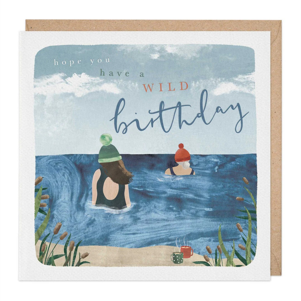 Whistlefish Birthday card BEANIE SWIMMERS