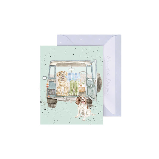 Wrendale Designs Mini card DOGS Paws for a Picnic