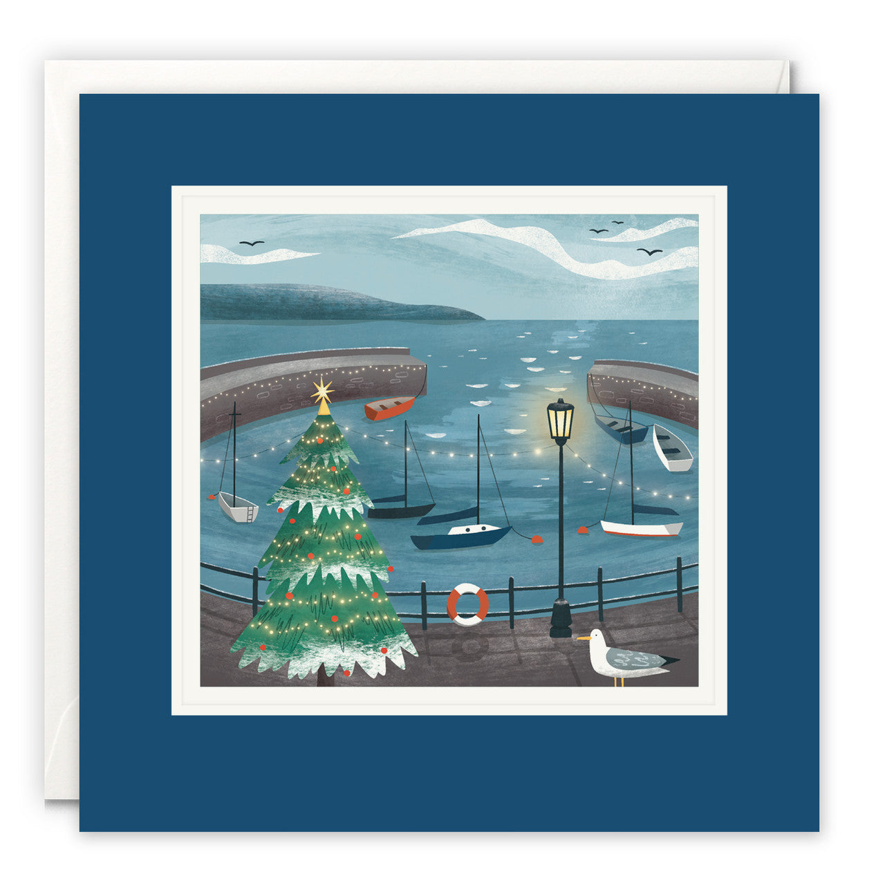 James Ellis Christmas card HARBOURSIDE xmas tree