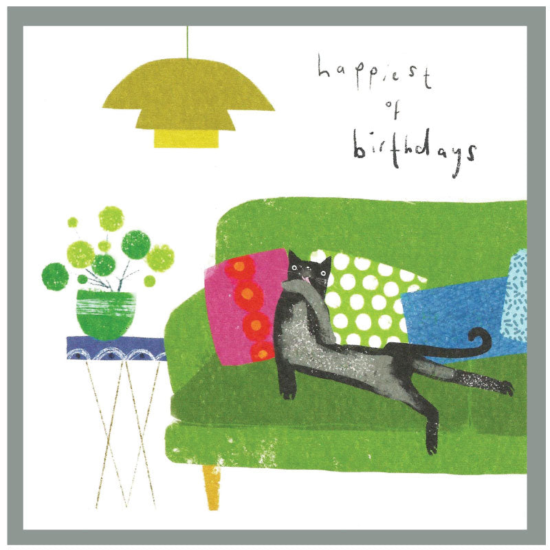 Cinnamon Aitch Margot Birthday Card Cat HAPPIEST OF BIRTHDAYS