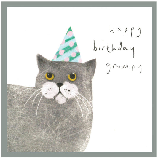 Cinnamon Aitch Margot Birthday Card Cat GRUMPY