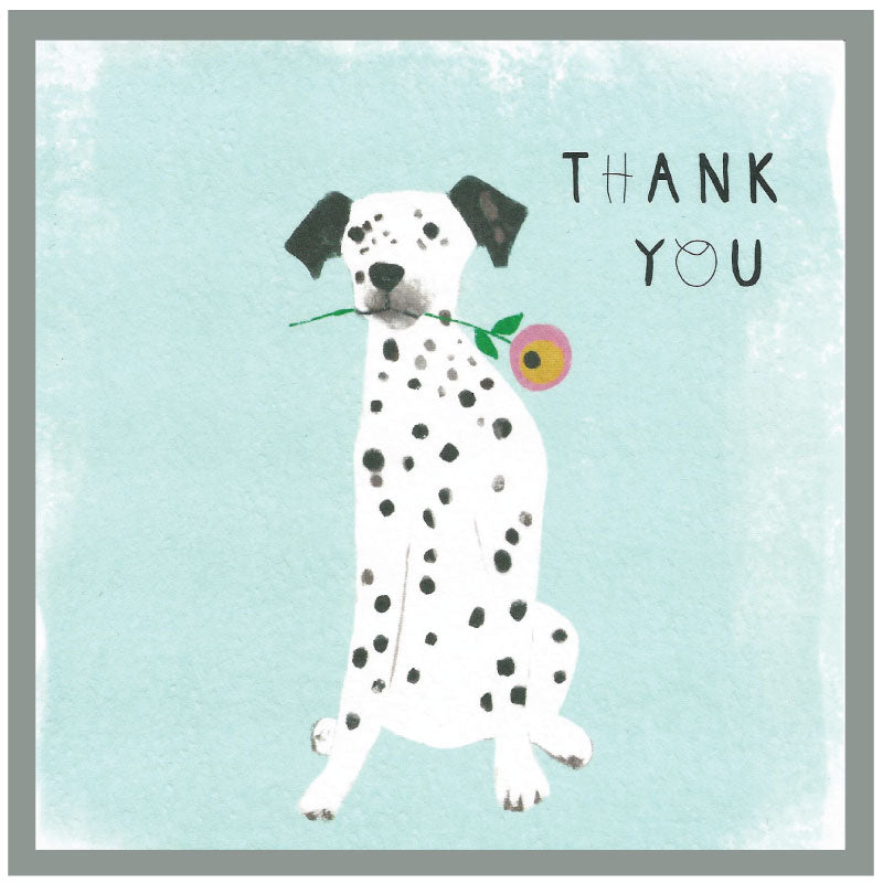 Cinnamon Aitch Thank You Card Dog DALMATIAN
