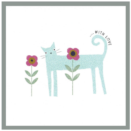 Cinnamon Aitch Margot Greeting Card Cat WITH LOVE 