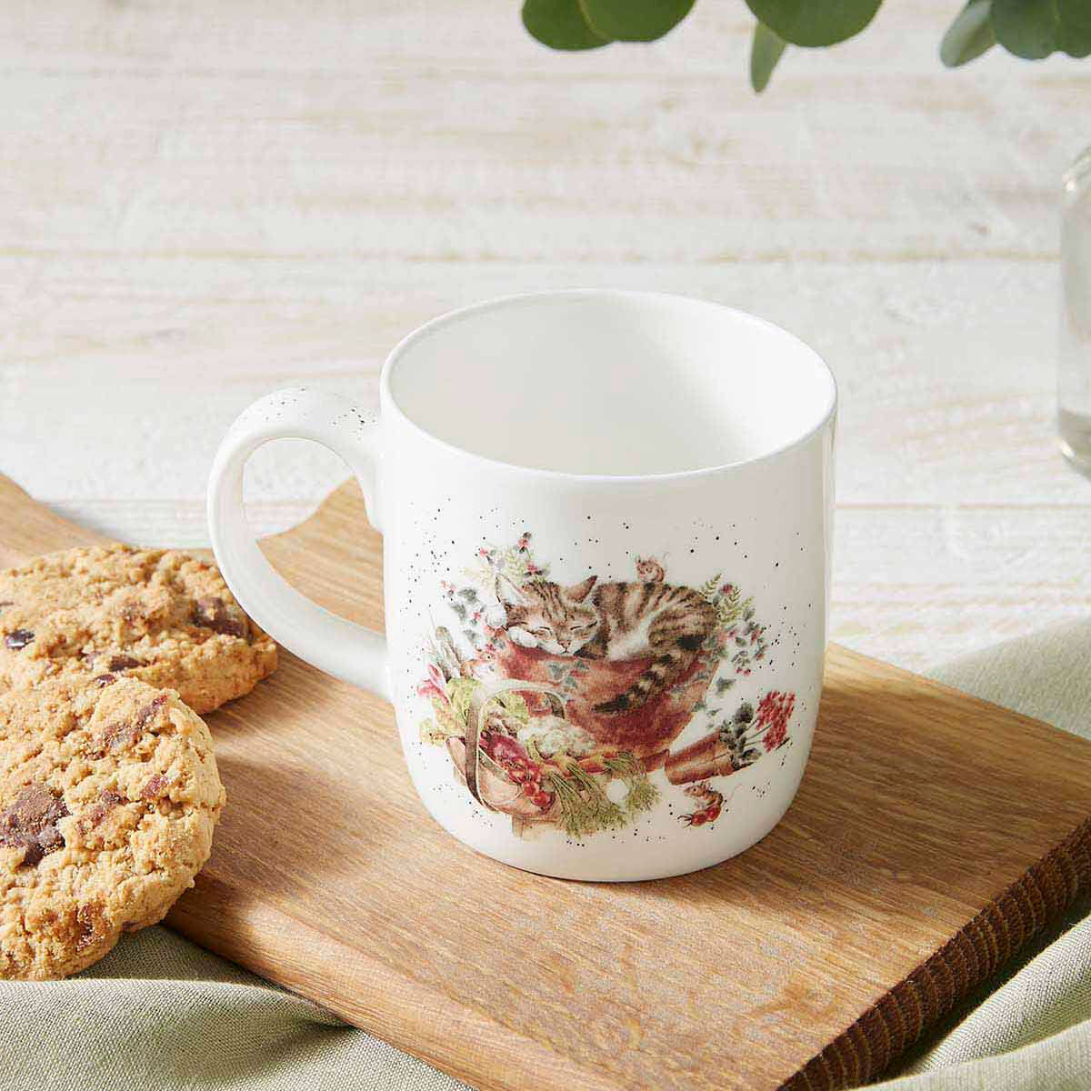 Wrendale Designs Mug DOG CAT wheelbarrow