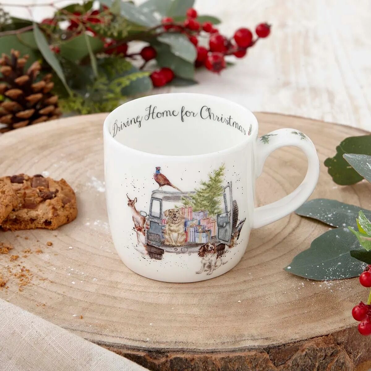 Wrendale Designs Christmas Mug DOGS landrover