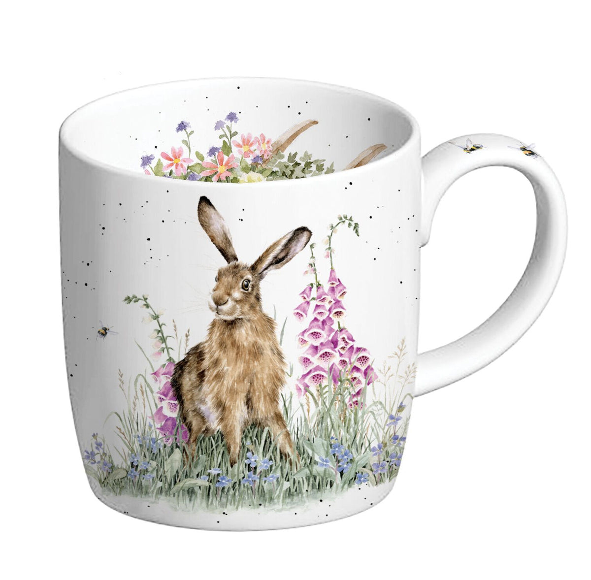Wrendale Designs Mug HARE foxgloves