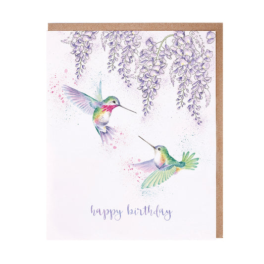 Wrendale Designs card Occasions Birthday WISTERIA WISHES