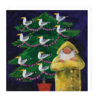 Whistlefish Christmas card CHRISTMAS SEAGULLS