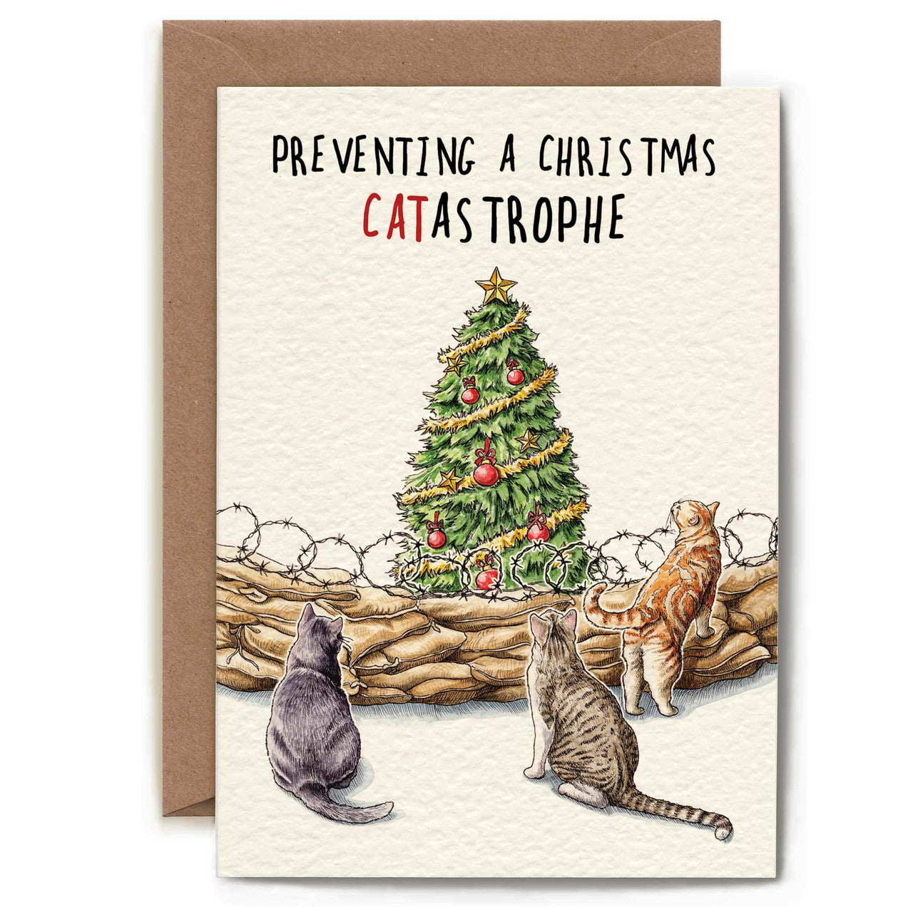 Bewilderbeest Christmas Card CAT catastrophe