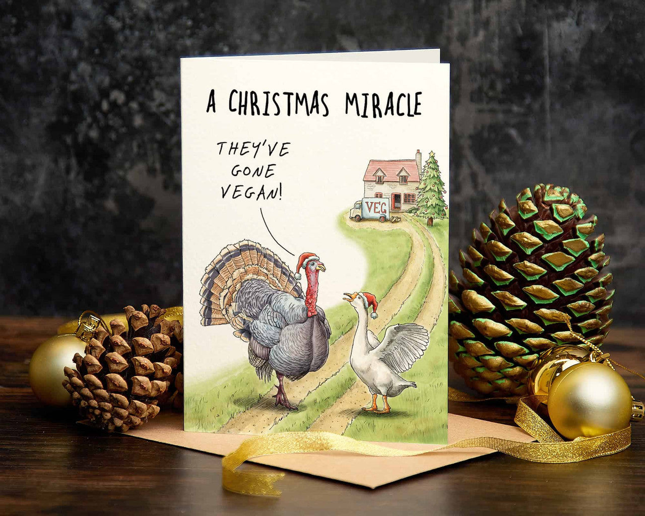 Bewilderbeest Christmas card TURKEY miracle