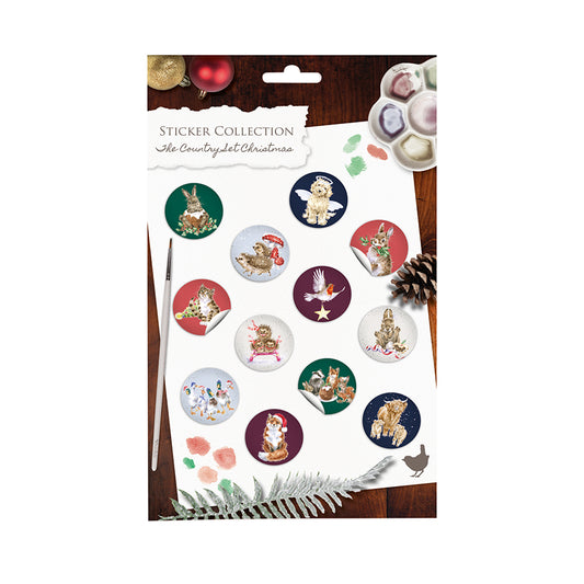 Wrendale Designs Christmas Stickers COUNTRY SET
