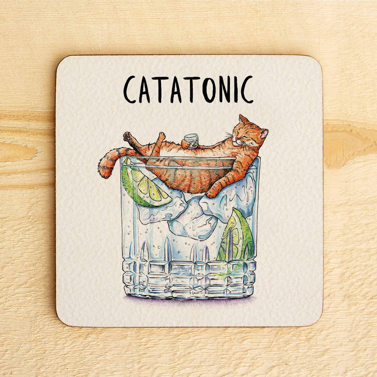 Bewilderbeest coaster CAT tonic & lime