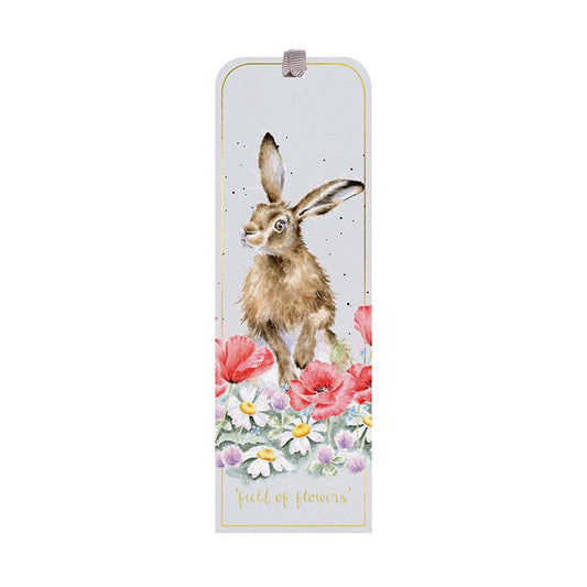 Wrendale Designs Bookmark HARE poppies