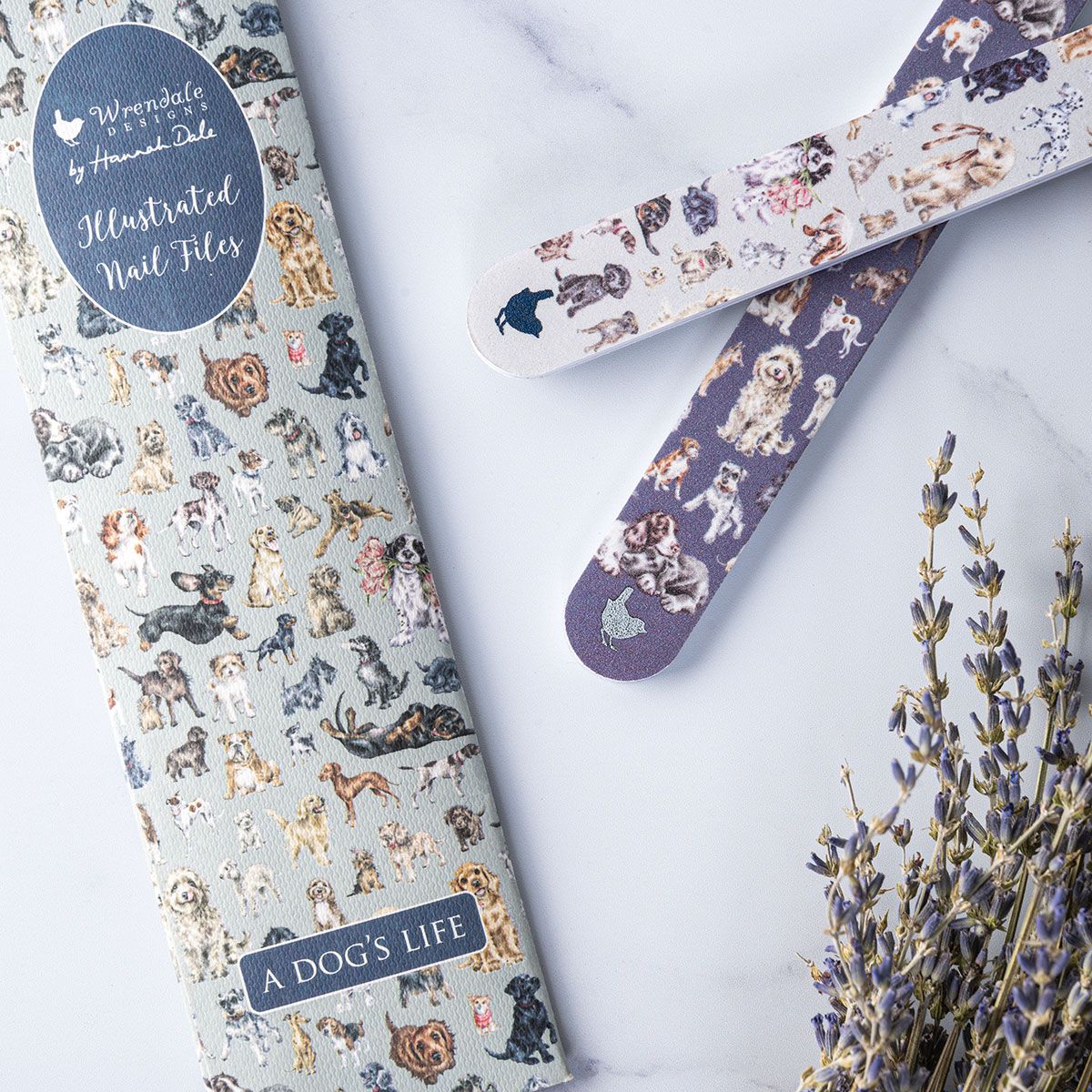 Wrendale Designs Nail File Set A DOG’S LIFE blue