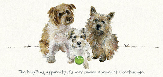 The Little Dog Laughed Premium Card Dog TERRIERS Squirrel, Lottie and Rusty