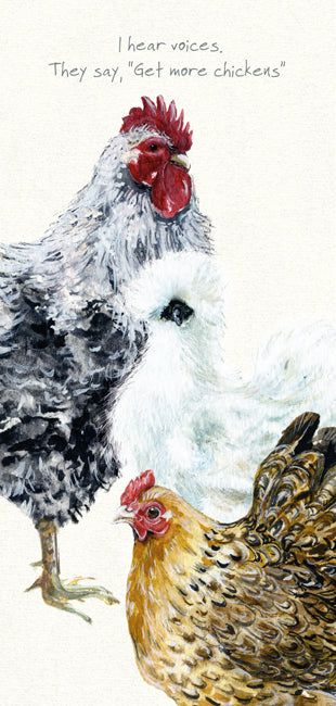 The Little Dog Laughed Premium Card Chook ROOSTER, SILKIE & BANTAM