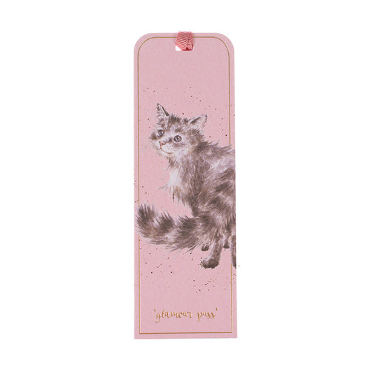 Wrendale Designs Bookmark featuring Hannah Dale's artwork of a grey cat channeling Zsa Zsa Gábor
