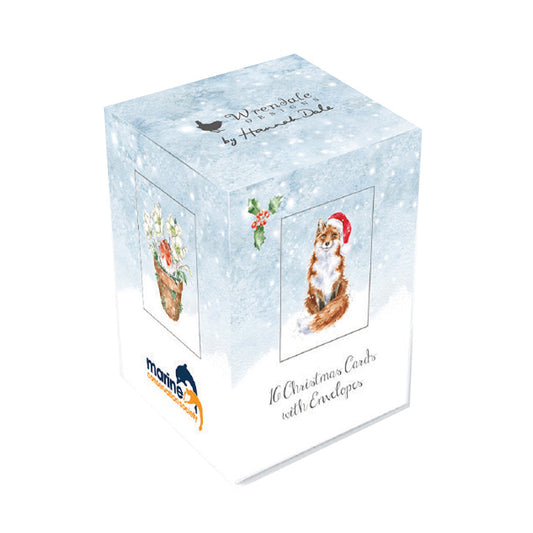 Wrendale Designs Chrsitmas Cards Mini Boxed FOX