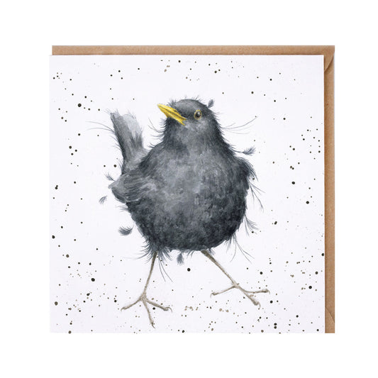 Wrendale Designs card Country Set SING A SONG OF SIXPENCE blackbird