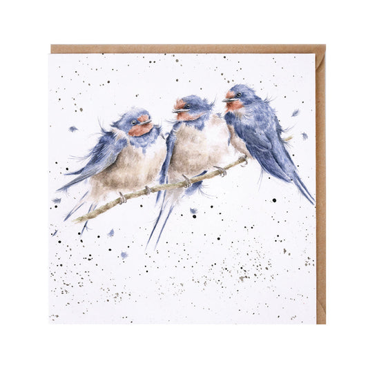 Wrendale Designs card Country Set THE HOMECOMING swallows