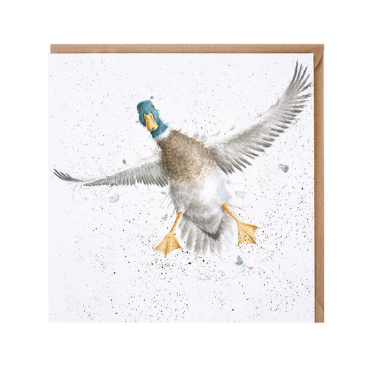 Wrendale Designs card Country Set CRASH LANDING duck