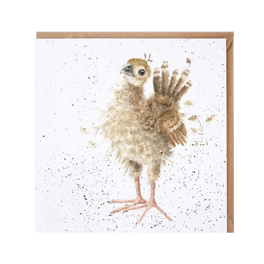 Wrendale Designs card Country Set WHEN I GROW UP peachick