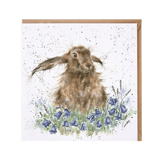 Wrendale Designs card Country Set BRIGHT EYES hare