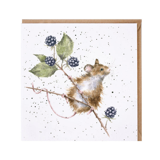 Wrendale Designs card Country Set BRAMBLES mouse blackberries