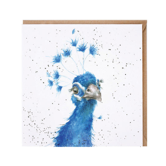 Wrendale Designs card Country Set THE POSER peacock