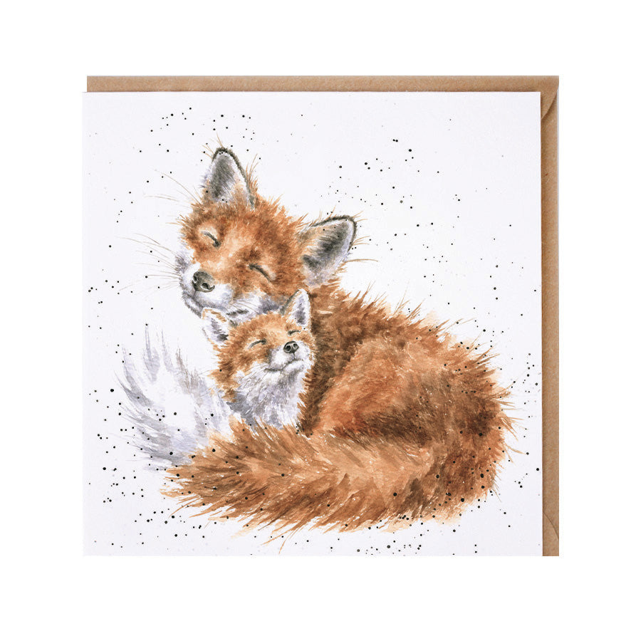 Wrendale Designs card Country Set TRUE LOVE vixen cub