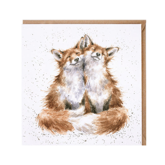 Wrendale Designs card Country Set CONTENTMENT foxes