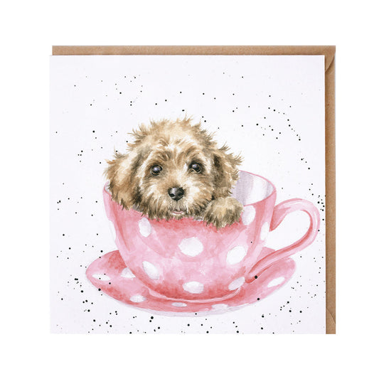 Wrendale Designs card Country Set TEACUP PUP puppyt teacup