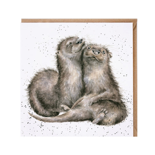Wrendale Designs card Country Set A LOVE LIKE NO OTTER otters
