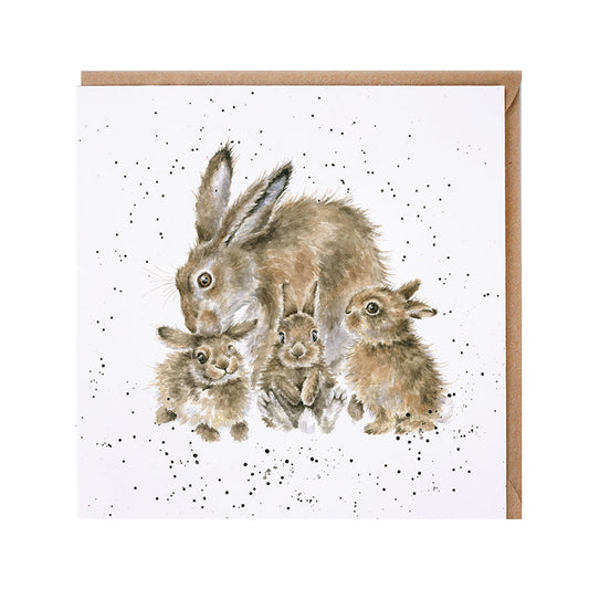 Wrendale Designs card Country Set FUREVER AND ALWAYS hare leverets