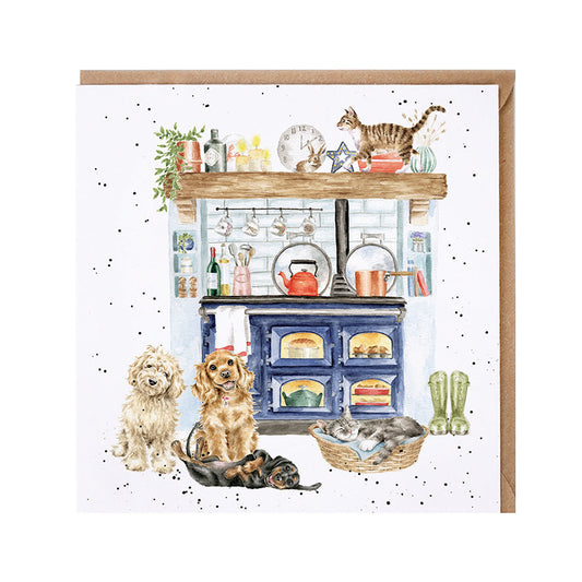 Wrendale Designs card Country Set COUNTRY KITCHEN dogs cats
