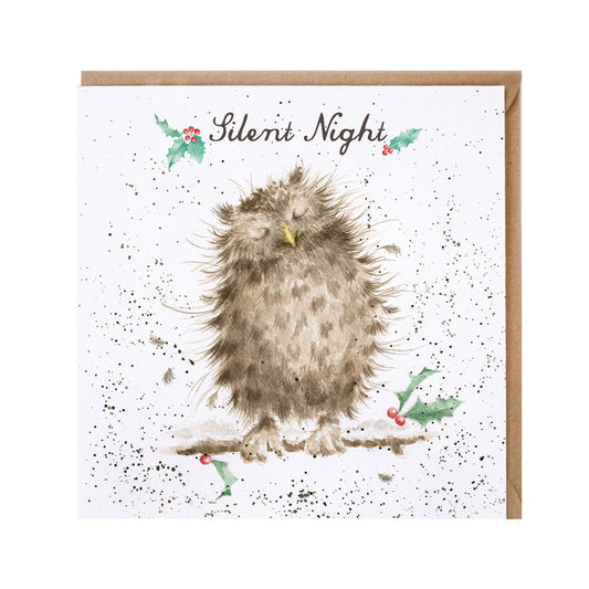 Wrendale Designs Christmas Card single OWL sleeping