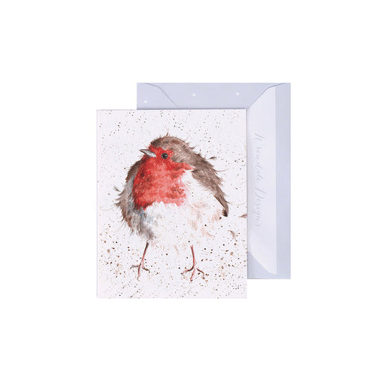 Wrendale Designs Mini card Birds THE JOLLY ROBIN 