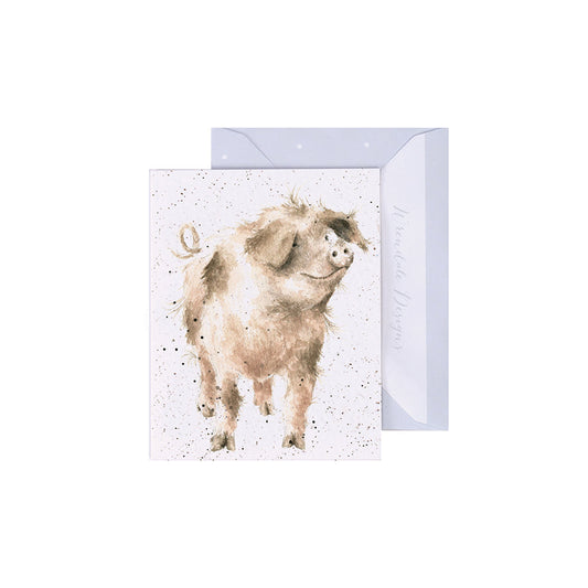 Wrendale Designs Mini card Pig TRUFFLES and TROTTERS 