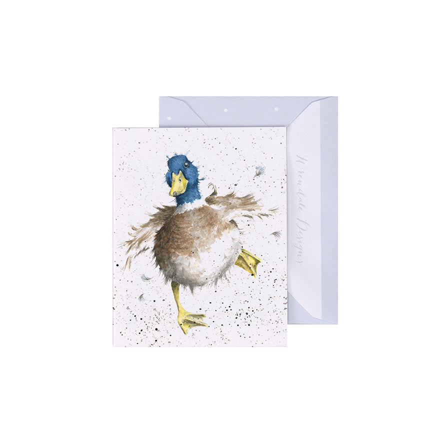 Wrendale Designs Mini card Duck A WADDLE and A QUACK