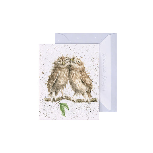 Wrendale Designs Mini card Owls BIRDS OF A FEATHER