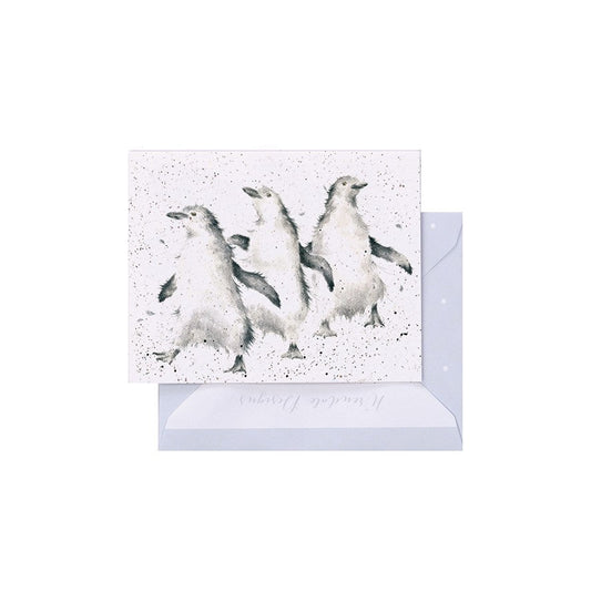 Wrendale Designs Mini card Penguins OUT ON THE TOWN 