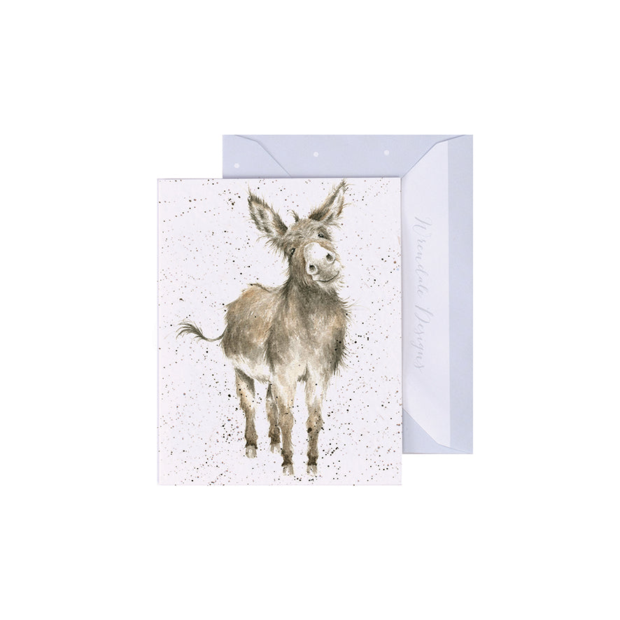 Wrendale Designs Mini card Donkey GENTLE JACK