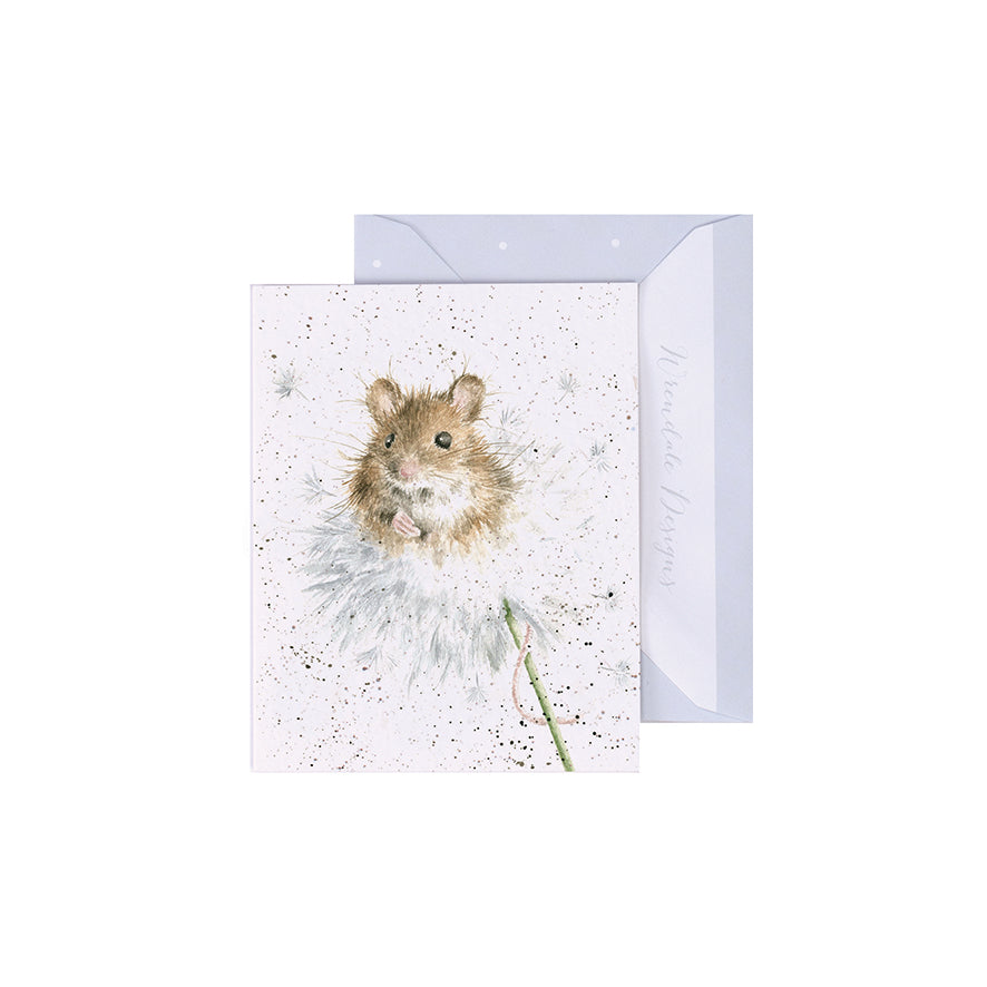 Wrendale Designs Mini card Mouse DANDELION
