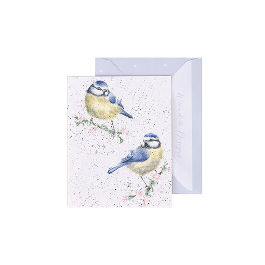 Wrendale Designs Mini card Birds BLOSSOM wren 