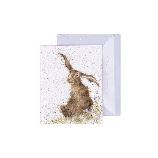 Wrendale Designs Mini card Hare HAREBELLS 