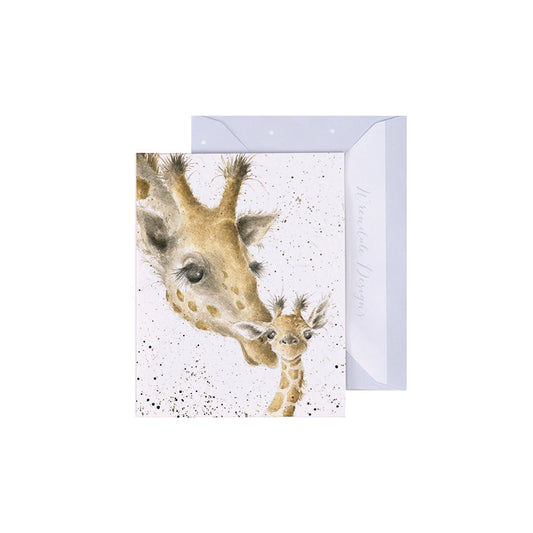 Wrendale Designs Mini card Giraffe FIRST KISS 
